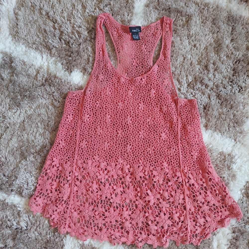 Vintage Crocheted Razorback Tank - Picture 2 of 6